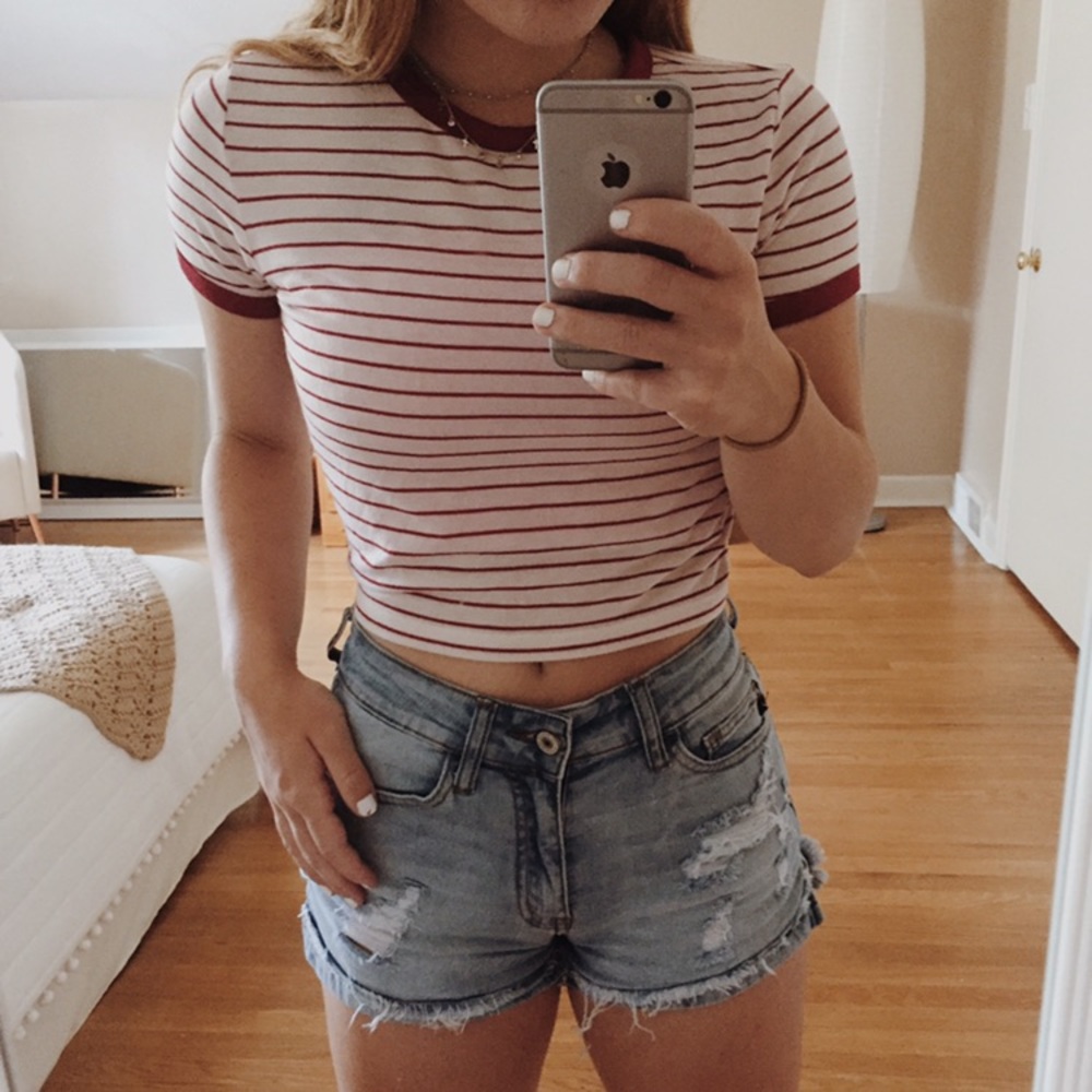 Striped crop top